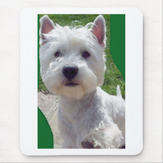Mousepad Westie "olá!" pata acima do aniversário de