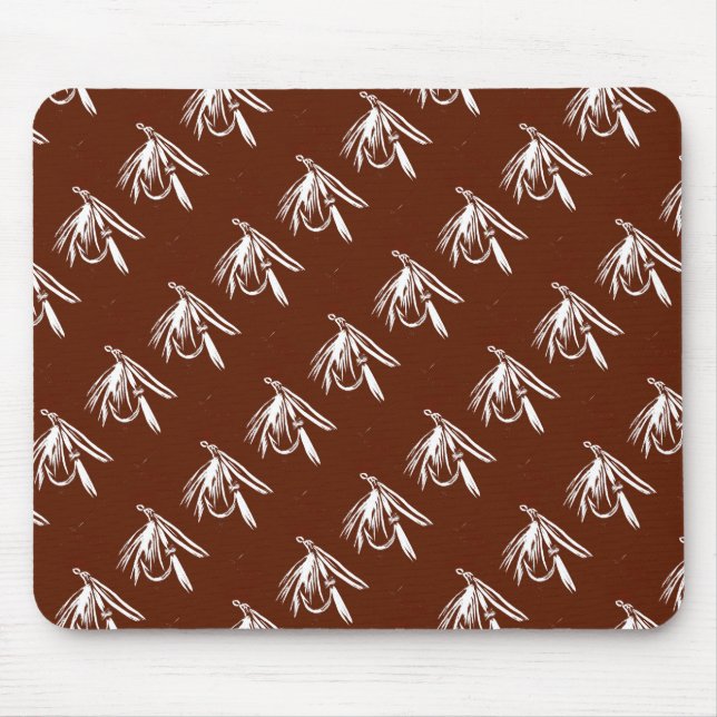 Mousepad "Wet Fly Brown - Tilado" Truta Clássica Mosaico (Frente)