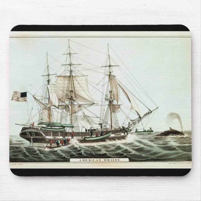 Mousepad Whaler americano, gravado pelo Currier de (Frente)