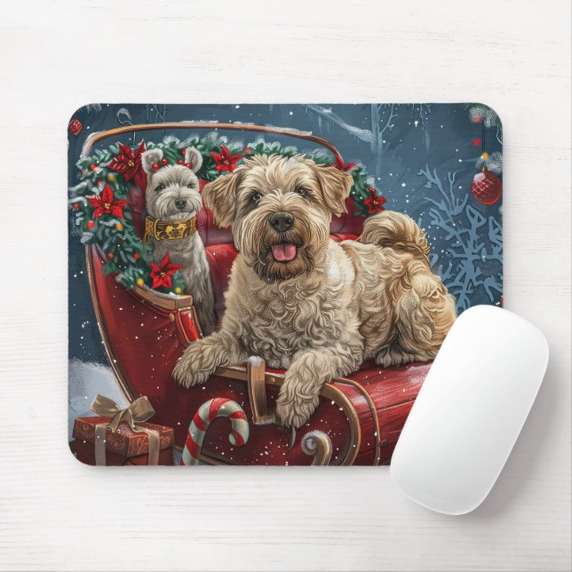 Mousepad Wheaten Terrier Dog Natal Festivo (Com mouse)