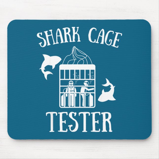 Mousepad Wheelchair Handicap Humor Handicapped Shark Cage T (Frente)