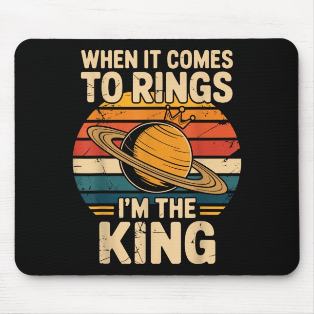 Mousepad When It Comes To Rings Saturn Retro Planets  (Frente)