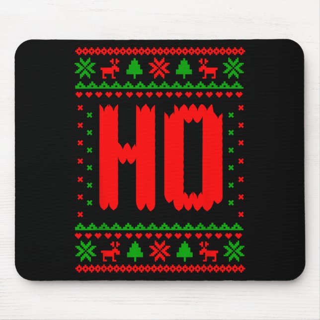 Mousepad Where's My Ho At_ Ho Merry Christmas Holiday Coupl (Frente)