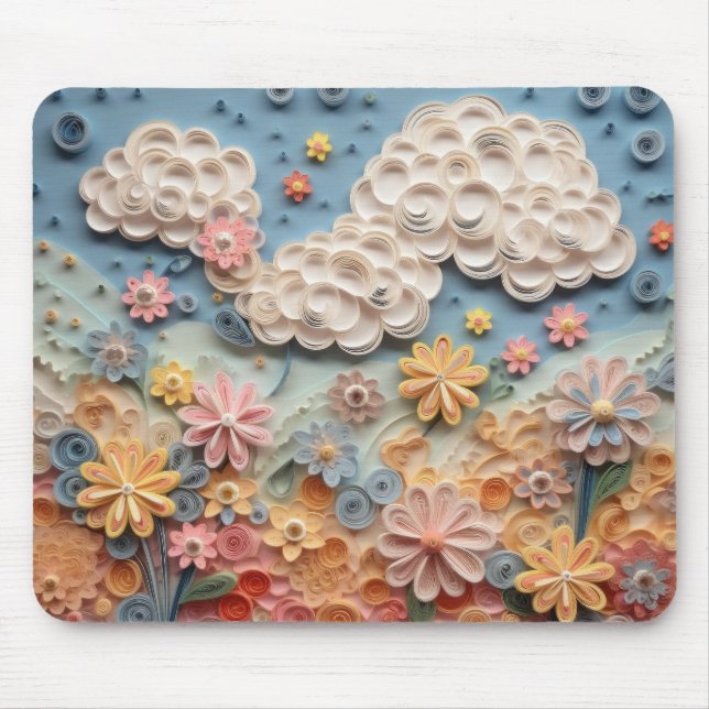 Mousepad Whimsic 3D Paper Quill Art (Frente)