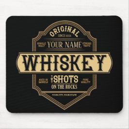 Mousepad Whiskey personalizado no Bar do rótulo do líquido