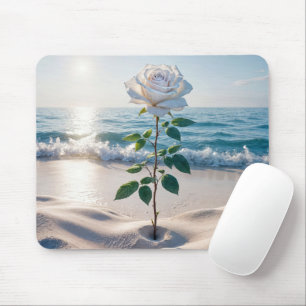 Mousepad White Beach Rosa