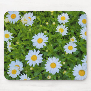 Mousepad White Daisy Garden
