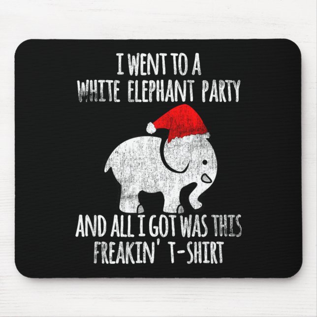 Mousepad White Elephant Christmas Fun Gift Exchange Contest (Frente)
