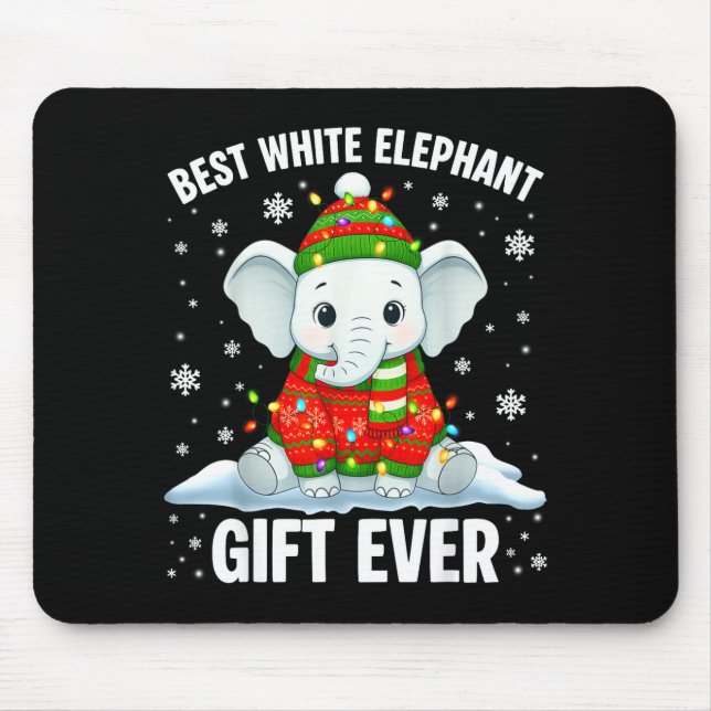 Mousepad White Elephant Pjs For Adults Under 15 20  (Frente)
