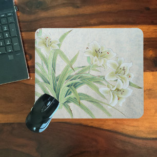 Mousepad White Lily