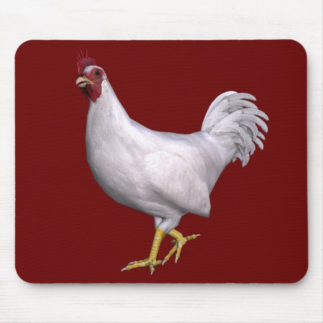 Mousepad White Rooster (Frente)