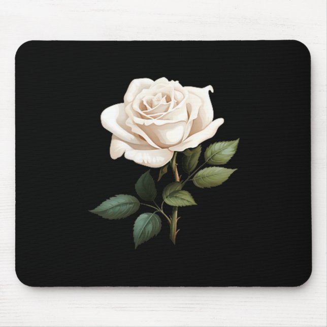 Mousepad White Rose Graphic  (Frente)