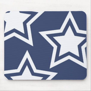 Mousepad White Stars Azul
