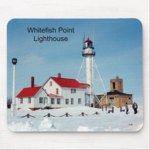 Mousepad Whitefish Point Lighthouse para o inverno