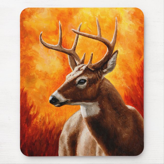Mousepad Whitetail Deer Trophy Buck Head (Frente)