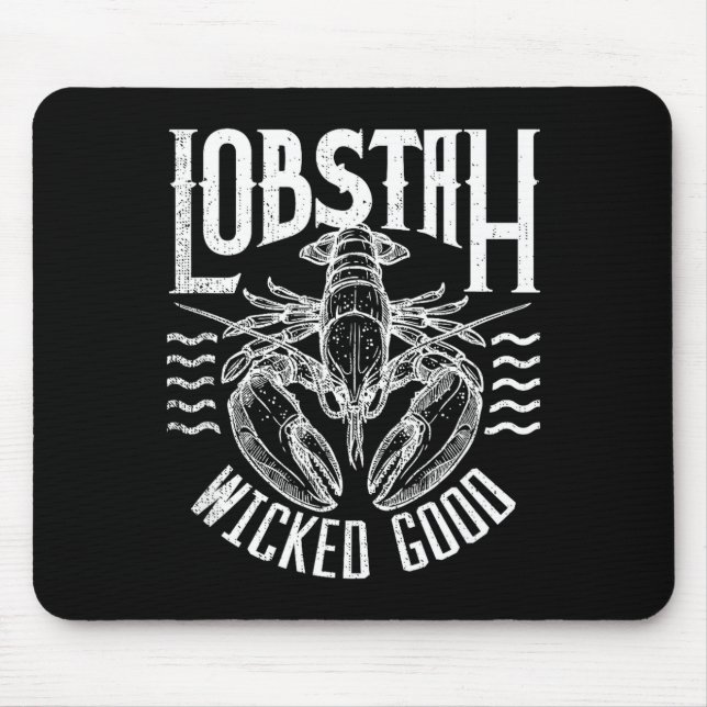 Mousepad Wicked Good Lobstah Funny Maine Boston Cape Cod Lo (Frente)