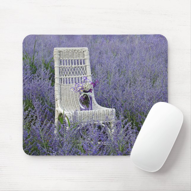 Mousepad Wicker Chair in Purple Russian Sage (Com mouse)
