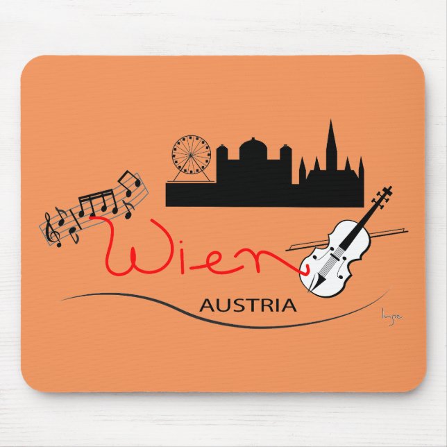 Mousepad Wien, Áustria - Österreich (Frente)