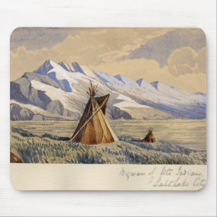 Mousepad Wigwam de indianos do Ute, Salt Lake City