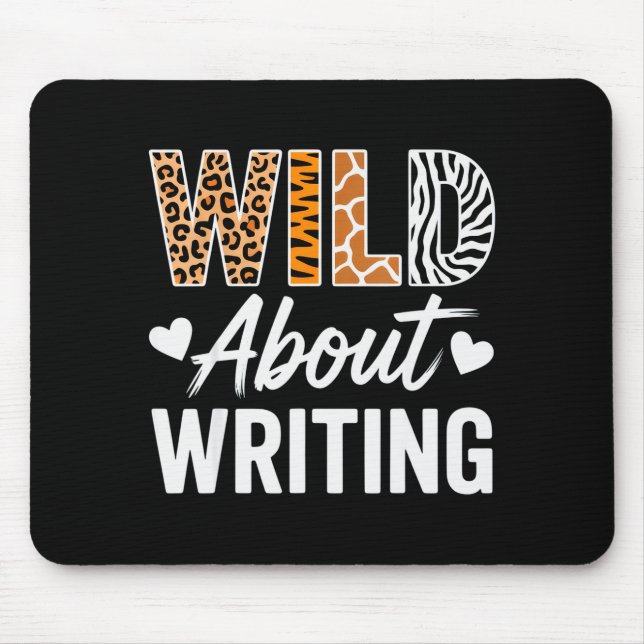 Mousepad Wild About Writing For Creative Writers Fun Insrat (Frente)