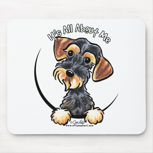 Mousepad Wild Boar Wirehaired Dachshund É Tudo Sobre Mim (Frente)