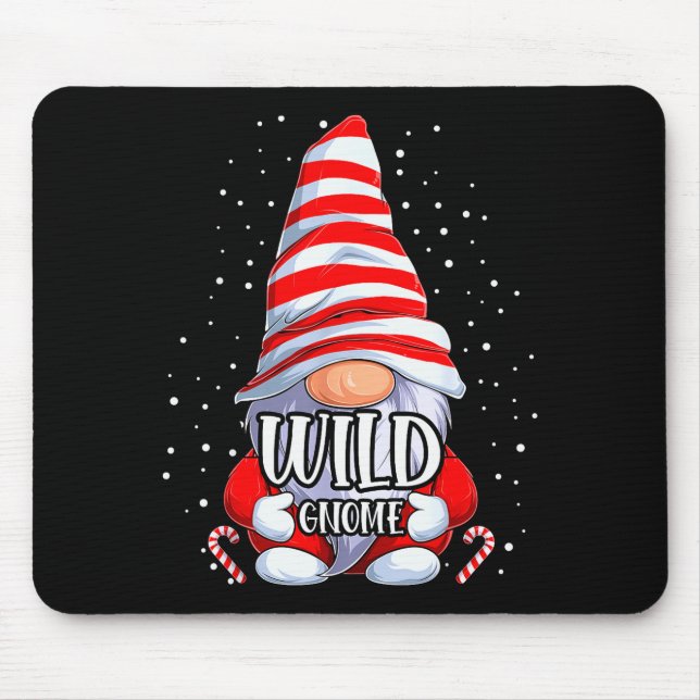 Mousepad Wild Gnome Christmas Pajamas Matching Family Group (Frente)