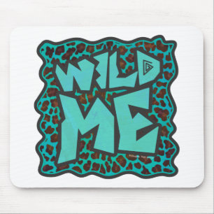 Mousepad Wild Me Brown e Teal Leopard Design
