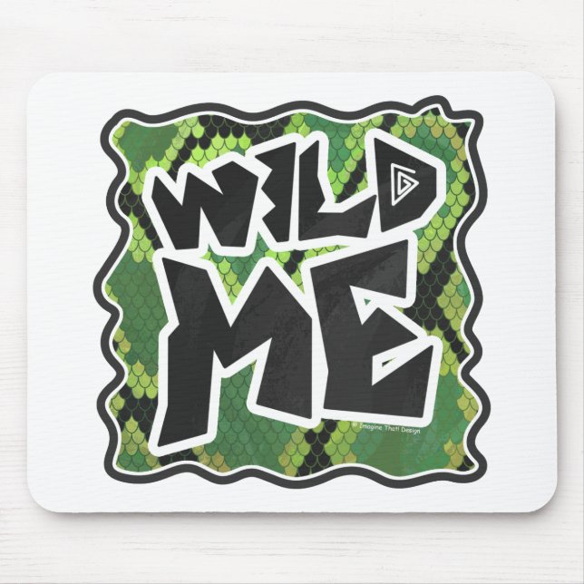 Mousepad Wild Me Cobra Black and Green Impressão (Frente)