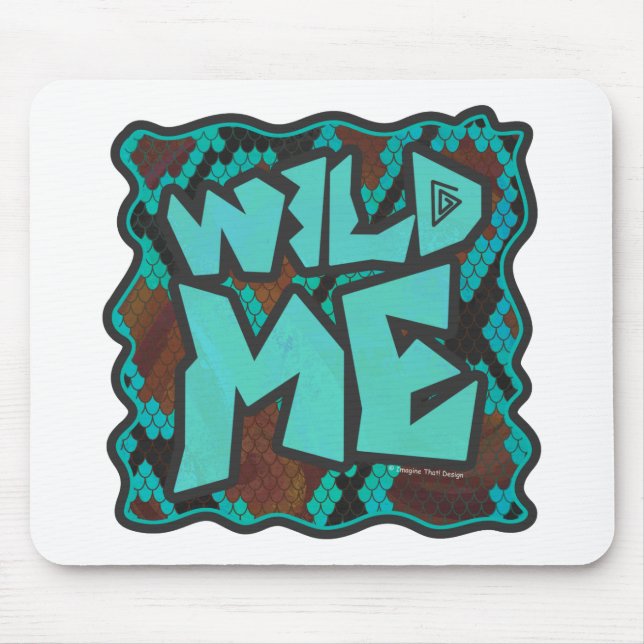Mousepad Wild Me Cobra Brown e Teal Impressão (Frente)