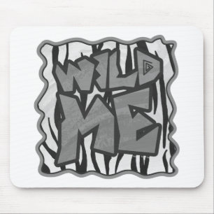 Mousepad Wild Me Tiger Black and White Impressão
