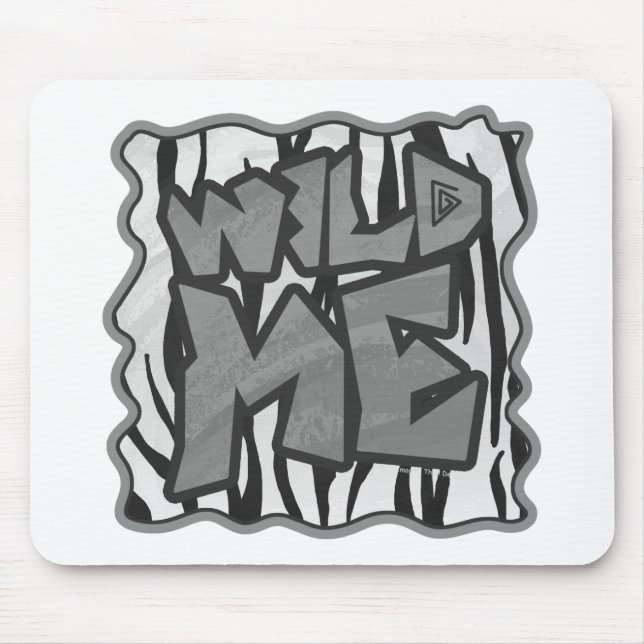 Mousepad Wild Me Tiger Black and White Impressão (Frente)