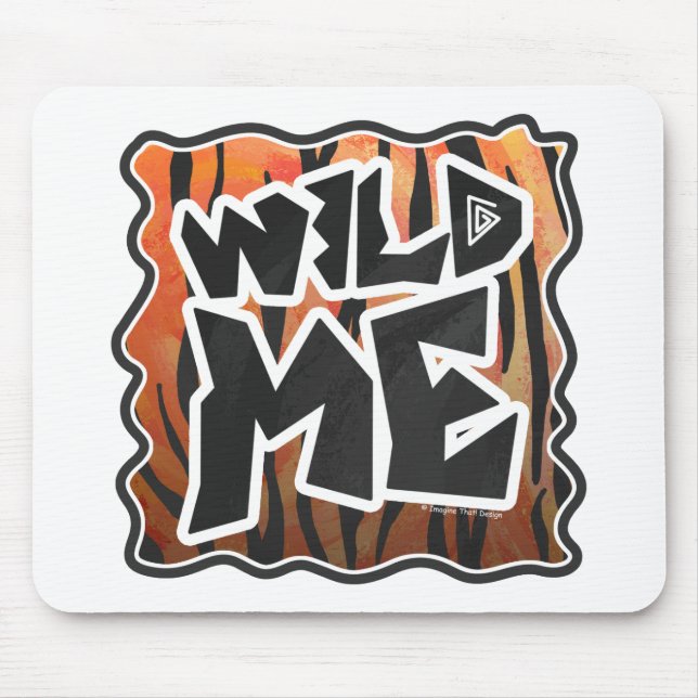 Mousepad Wild Me Tiger Quente Laranja e Impressão Preto (Frente)
