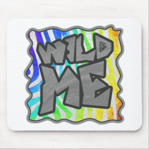Mousepad Wild Me Zebra Rainbow e White Impressão