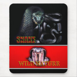 Mousepad WILD NATURE - coleção COBRA de design preto