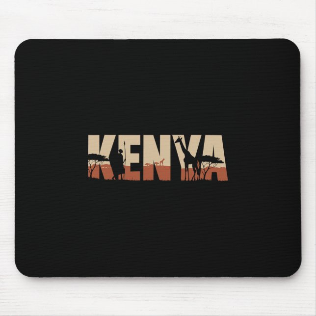 Mousepad Wildlife African Vacation Travel To Kenya  (Frente)