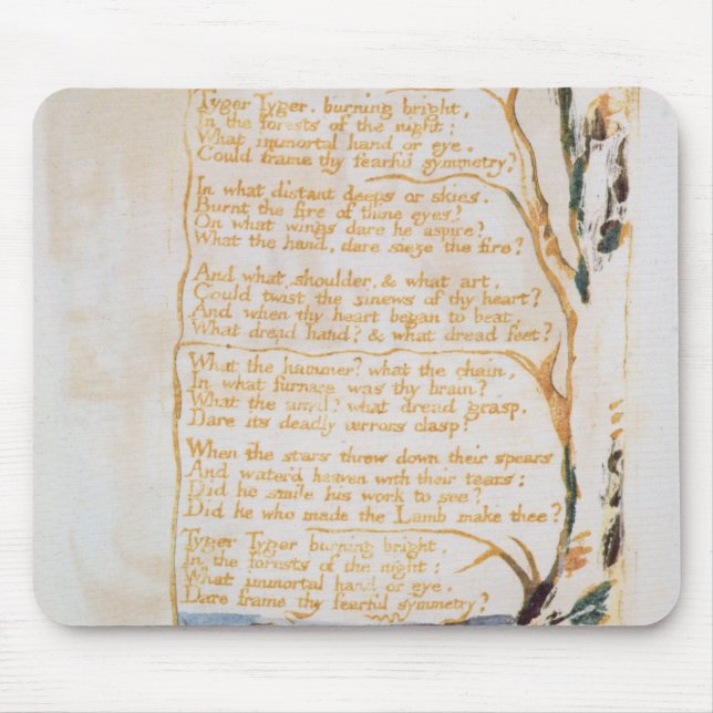 Mousepad William Blake | o Tyger, das canções da inocência (Frente)