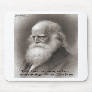 Mousepad William Cullen Bryant & Citação da Natureza