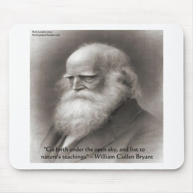 Mousepad William Cullen Bryant & Citação da Natureza (Frente)