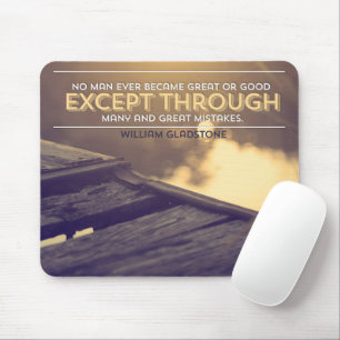 Mousepad William Gladstone Inspirational Citação "Erros"