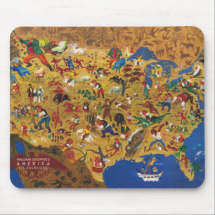 Mousepad William Gropper's America - Folclore de desenhos a
