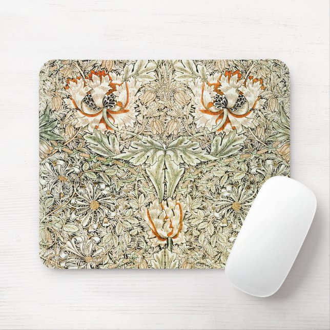 Mousepad William Morris Antique Honeysuckle Floral Classic (Com mouse)