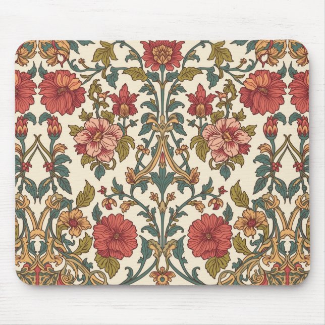 Mousepad William Morris Antique Honeysuckle Floral Pattern (Frente)