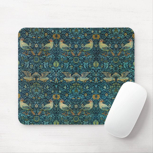 Mousepad William Morris Birds & Floral Patterno (Com mouse)