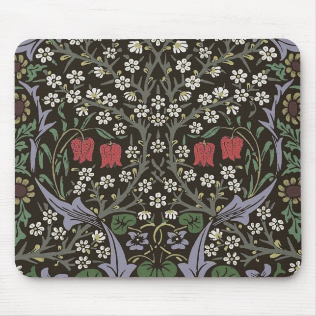 Mousepad William Morris Blackthorn Tapeçaria Floral (Frente)