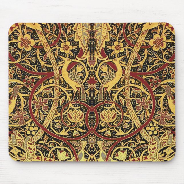Mousepad William Morris Bullerswood Faux Tapeçaria (Frente)