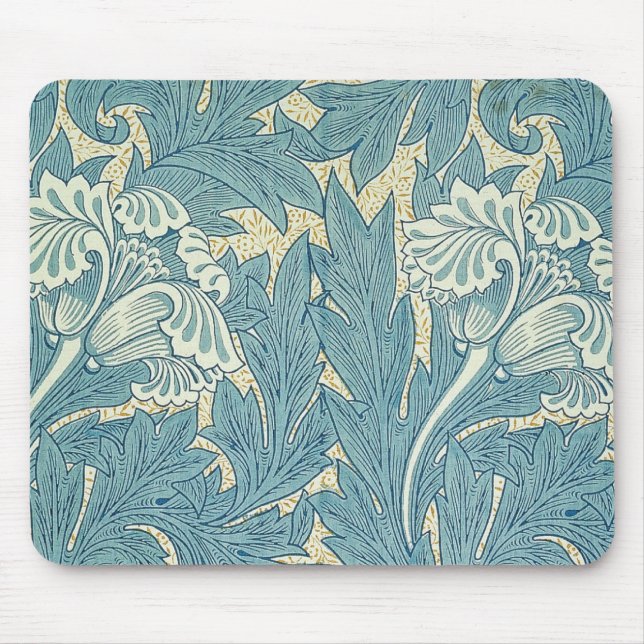 Mousepad William Morris Classic Tulip Blue Floral (Frente)