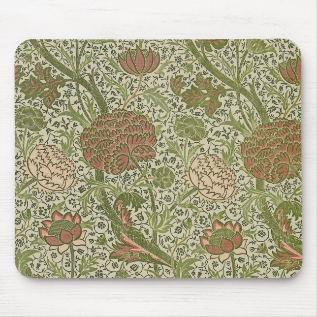 Mousepad William Morris Cray Sage Flower Floral Botânica (Frente)