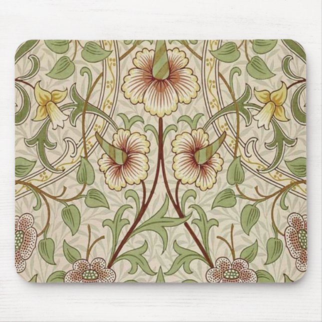 Mousepad William Morris Daffodil Classic Flower Wallpaper (Frente)