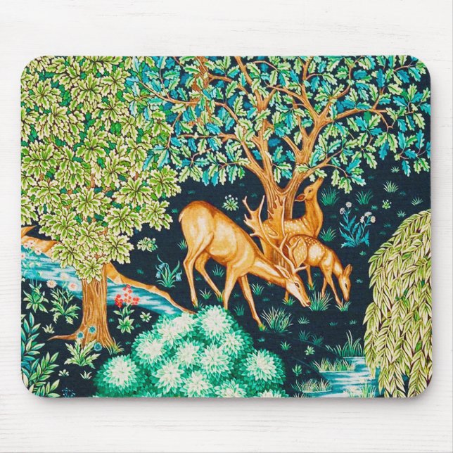 Mousepad William Morris Deer por um índio Brook Tapeçaria (Frente)