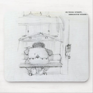 Mousepad William Morris em seu tear, caricatura